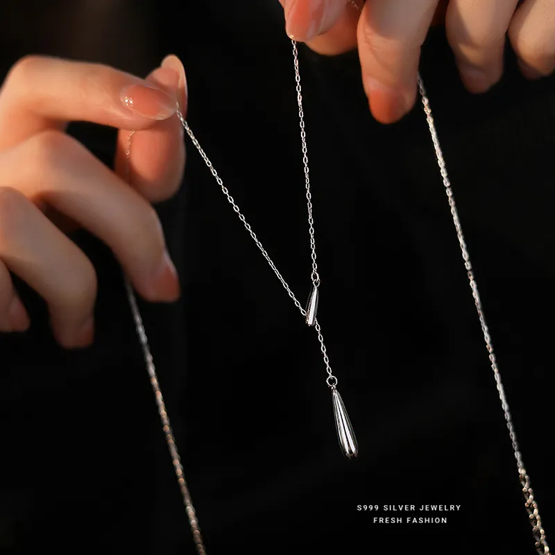 Rui Ge Mei S999 Fine Silver Necklaces Women's-3