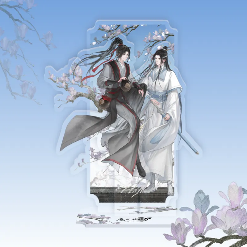 TENGXUNSHIPINCAOCHANGDI Emperor's Smile Collection Wei Wuxian/Lan Wangji Merch Badge Flowing Poppy Keychain Badges-3