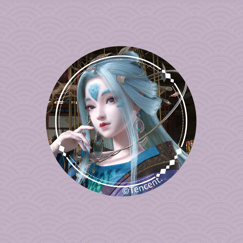 TENGXUNSHIPINCAOCHANGDI Cherished Thoughts Official Merch Reflective Badges-9