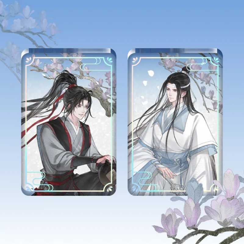 TENGXUNSHIPINCAOCHANGDI Emperor's Smile Collection Wei Wuxian/Lan Wangji Merch Badge Flowing Poppy Keychain Badges-7