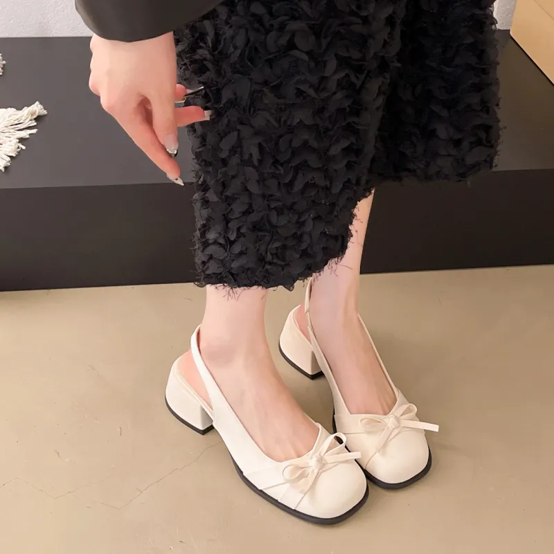 Yang Nianhua Chunky Heel High Heels Women's-11
