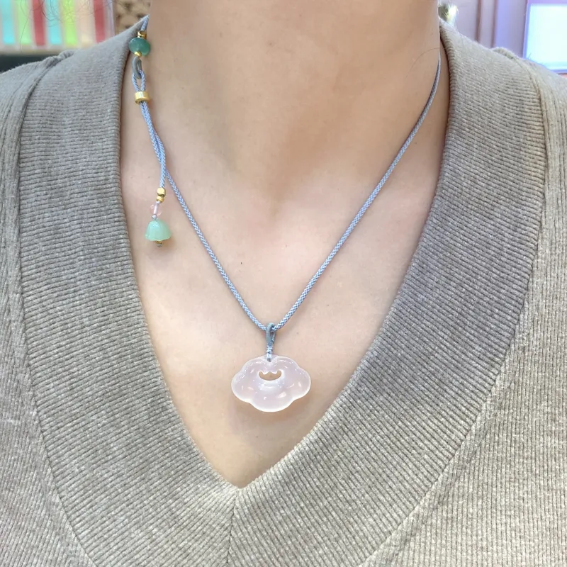 ZUNCAI Chalcedony Jade Necklaces Unisex-3