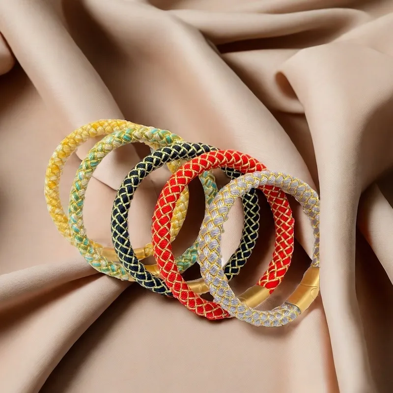 ZUNCAI Braided String Bangles Unisex-9