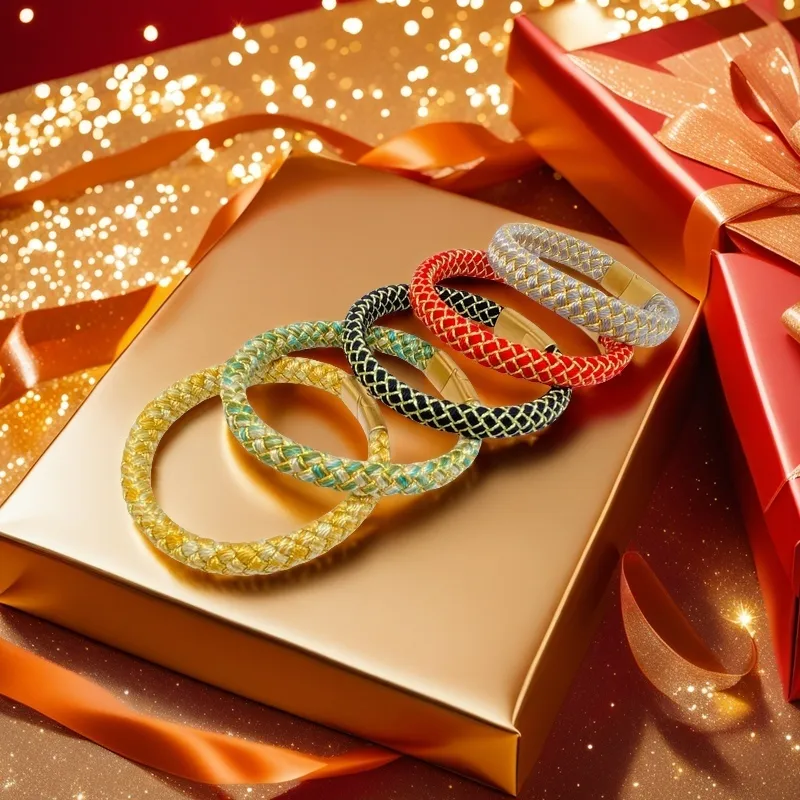 ZUNCAI Braided String Bangles Unisex-3