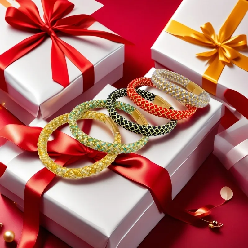ZUNCAI Braided String Bangles Unisex-5