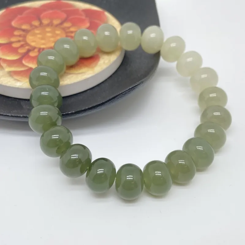 ZUNCAI Bracelets White Jade/Pale Greenish White Jade Unisex-2