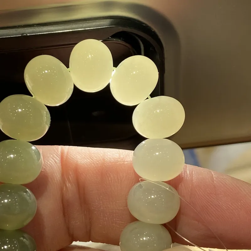 ZUNCAI Bracelets White Jade/Pale Greenish White Jade Unisex-4