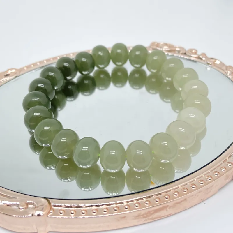 ZUNCAI Bracelets White Jade/Pale Greenish White Jade Unisex-1