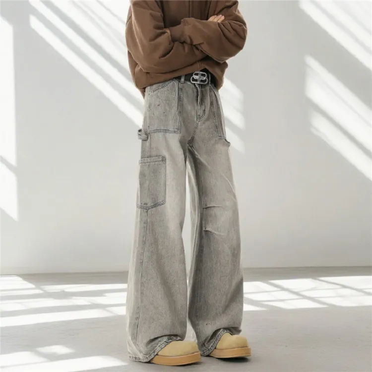 ORMY Jeans Unisex Gray-5