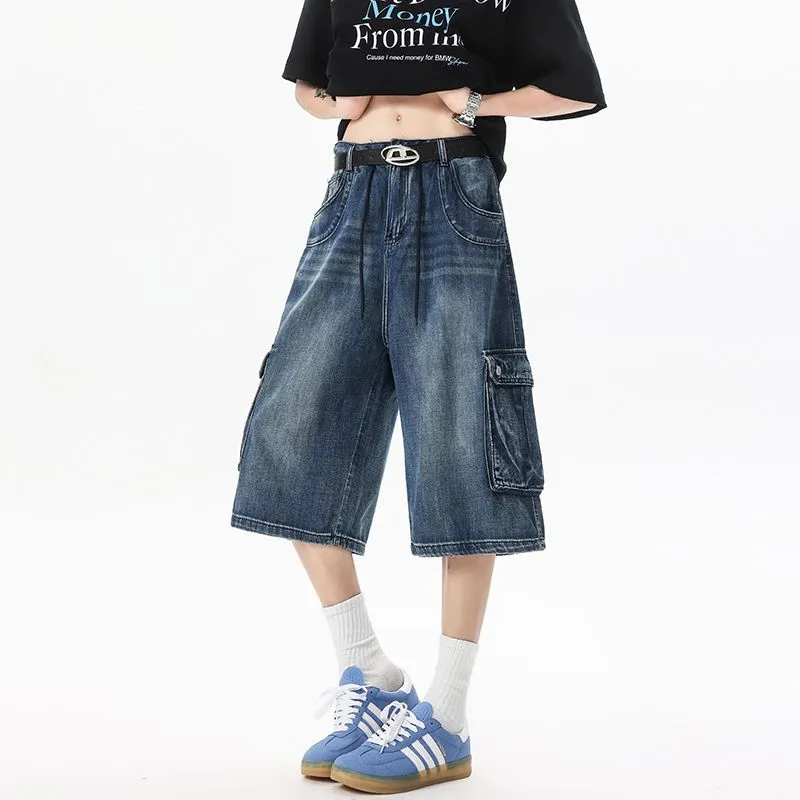 ORMY Denim Shorts Unisex Blue-4