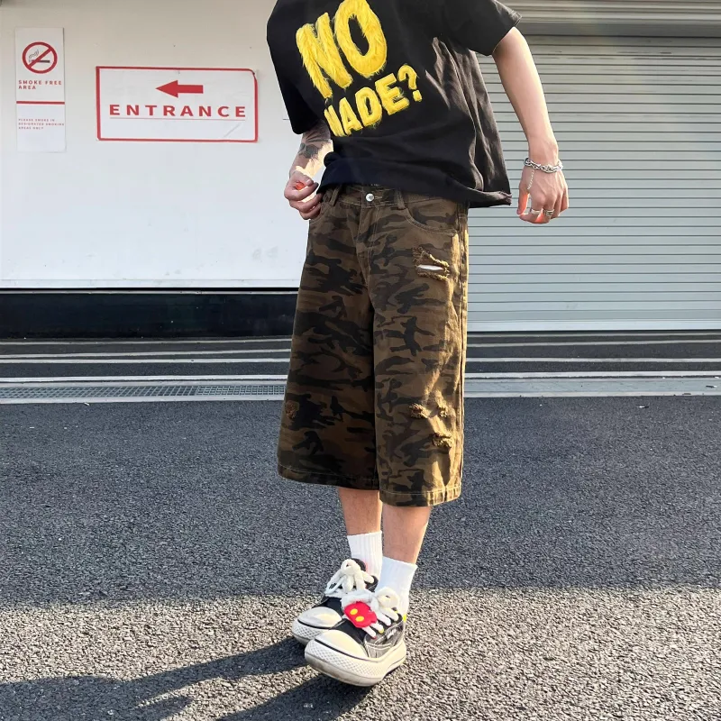ORMY Denim Shorts Unisex Camouflage-3