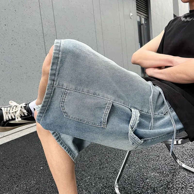 ORMY Denim Shorts Unisex Light Blue-4
