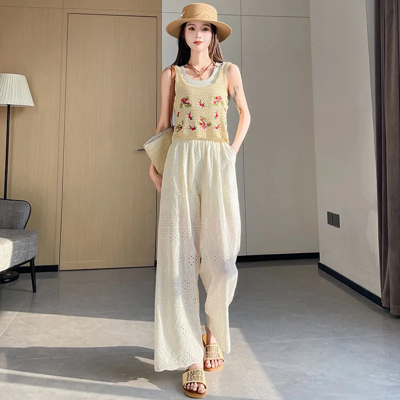 Flowers In Water Casual Pants Women's-12