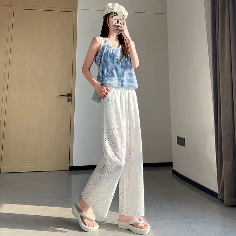 Flowers In Water Casual Pants Women's-6