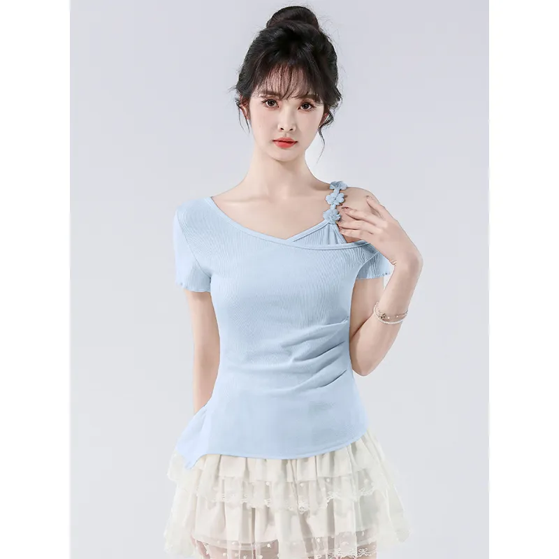 Flowers In Water Regular T Shirt Women's-6