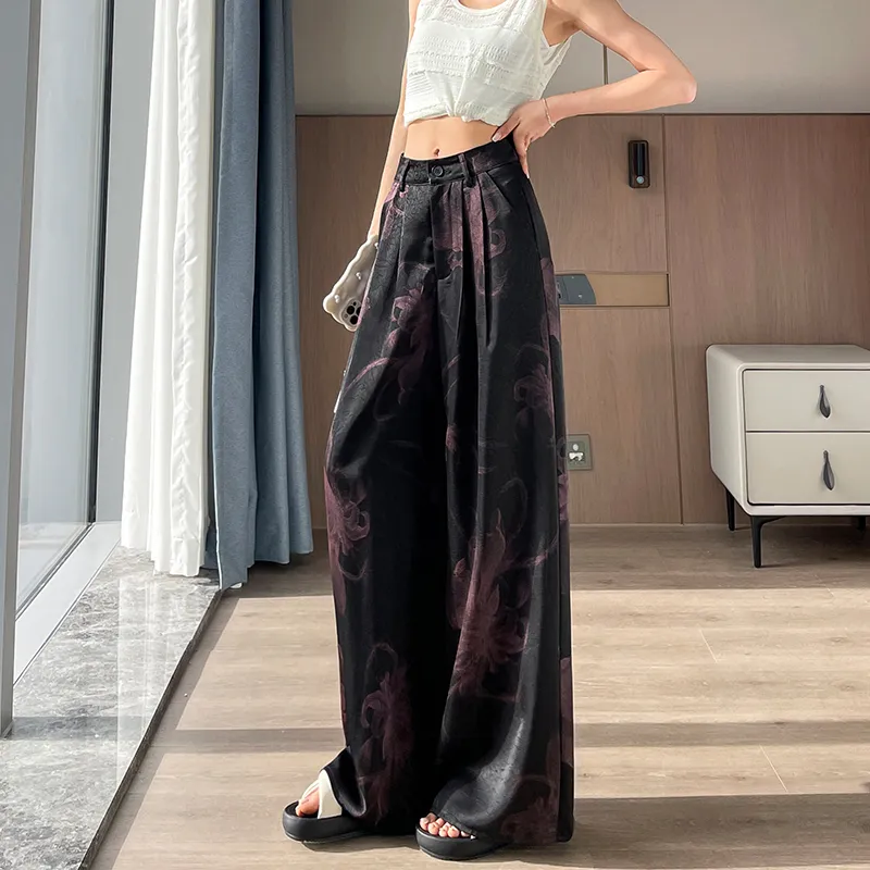 Flowers In Water Casual Pants Women's-10