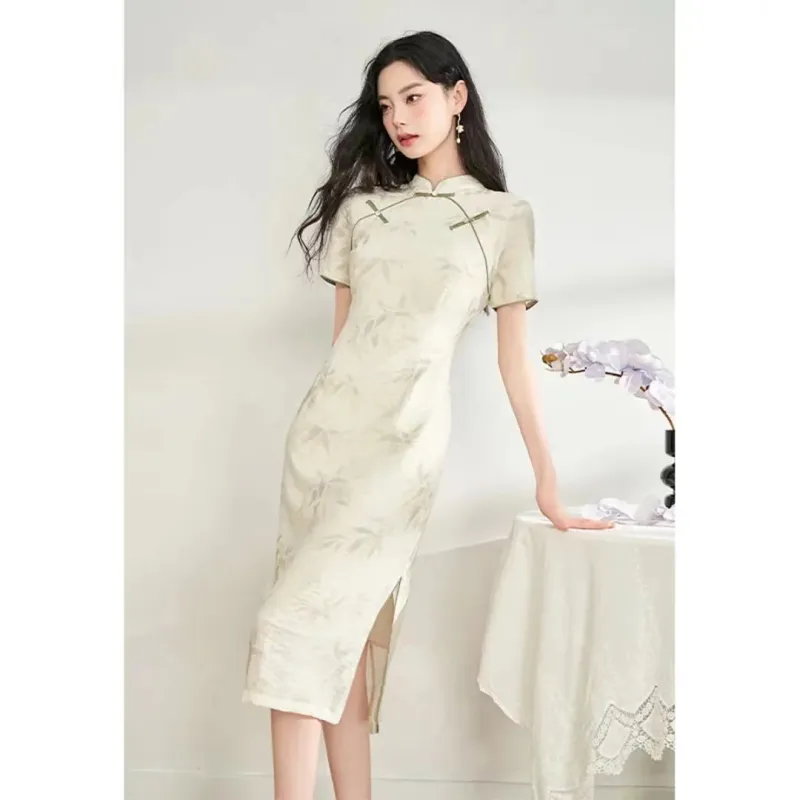 Flowers In Water Short Sleeved Dress Women's-3