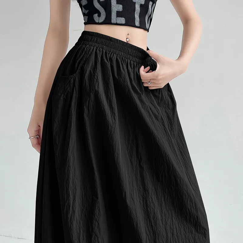 Flowers In Water Casual Long Skirt Women's-18