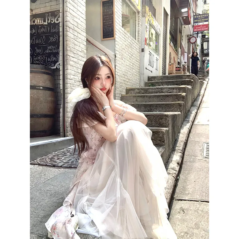 Flowers In Water Skirt Set Women's-2