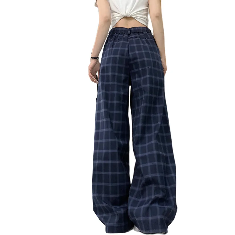 Flowers In Water Casual Pants Women's Blue-1