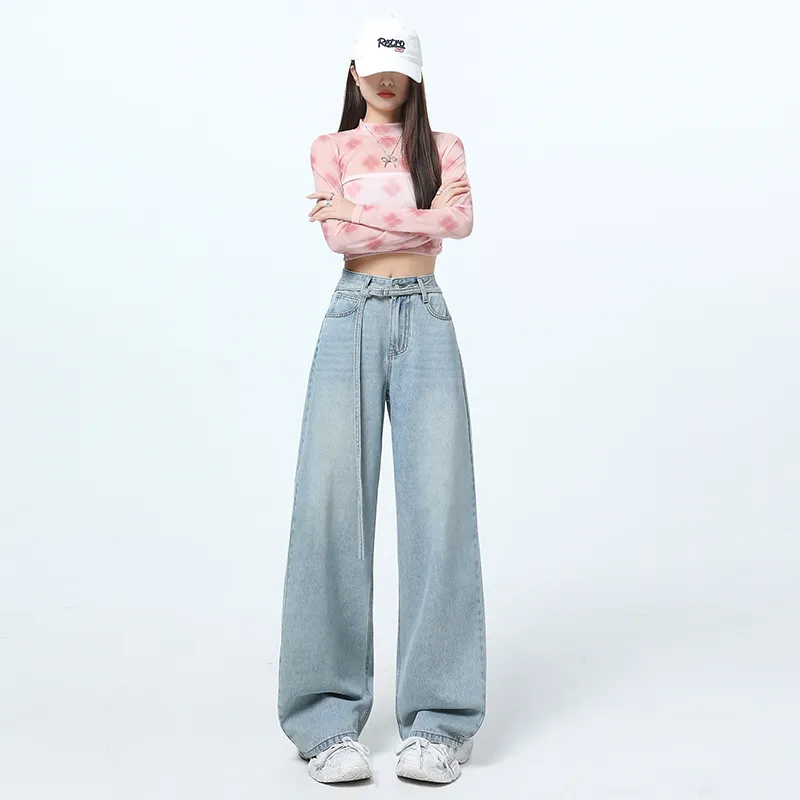 Flowers In Water Jeans Women's Glacier Blue-1