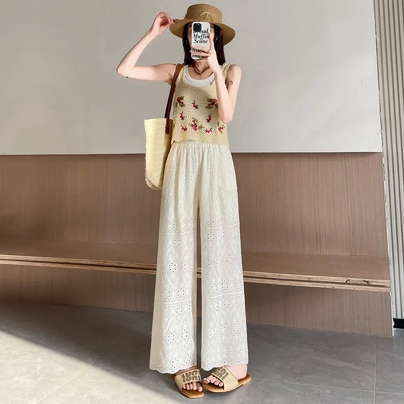 Flowers In Water Casual Pants Women's-13