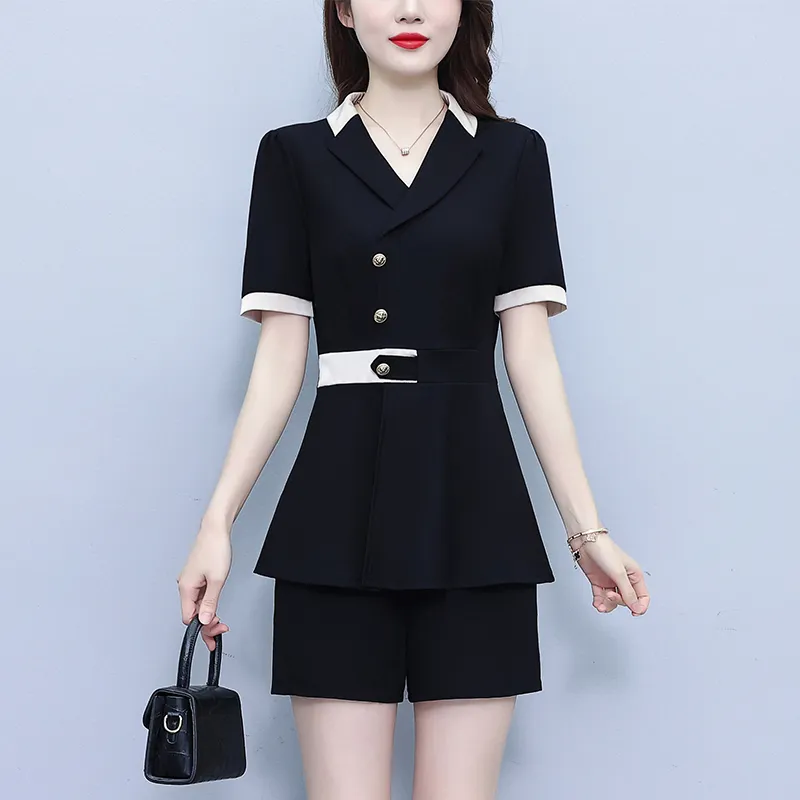 Flowers In Water Casual Suit Women's-4