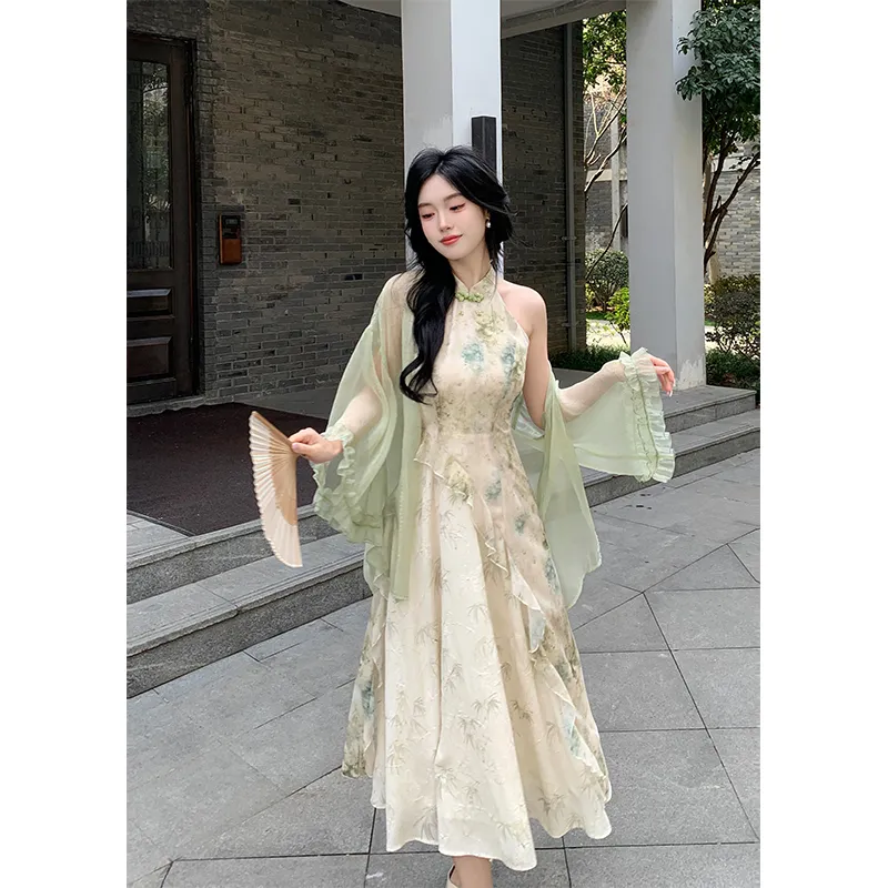 Flowers In Water Skirt Set Women's-3
