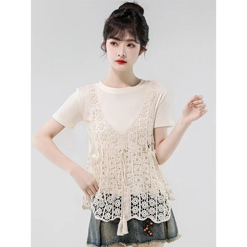 Flowers In Water Regular T Shirt Women's-2