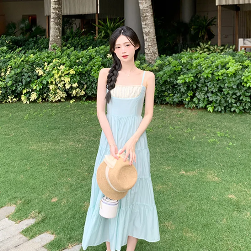 Flowers In Water Slip Dress Women's-6