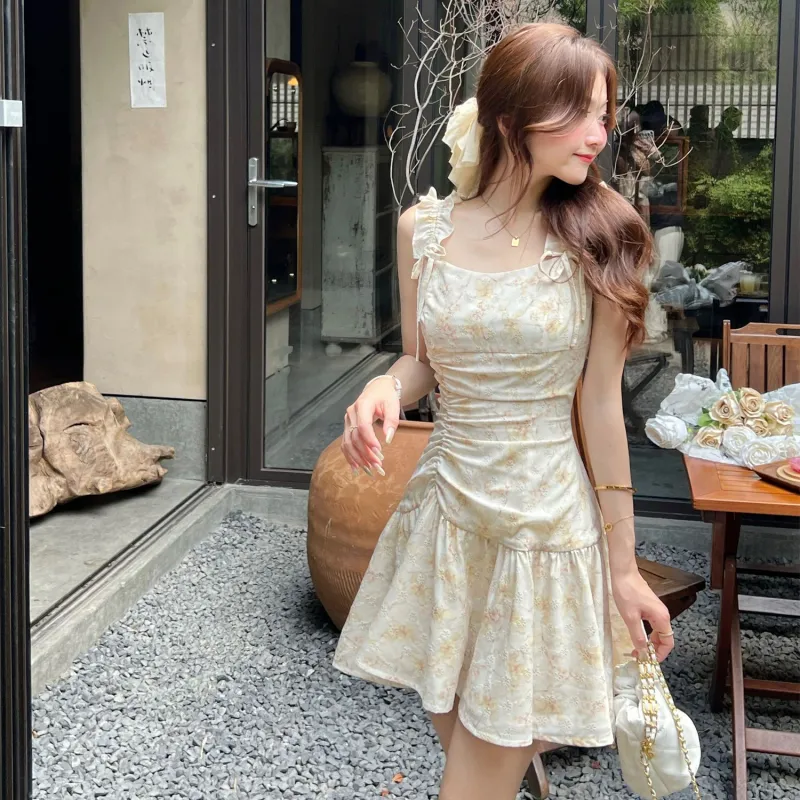 Flowers In Water Slip Dress Women's-6