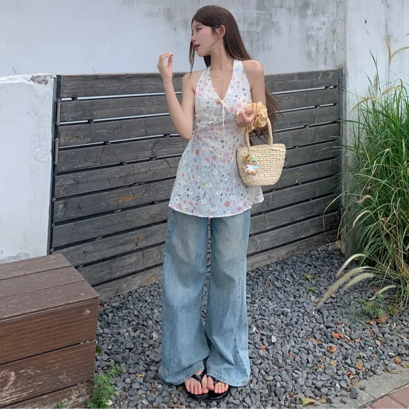 Flowers In Water T Shirt Women's-2