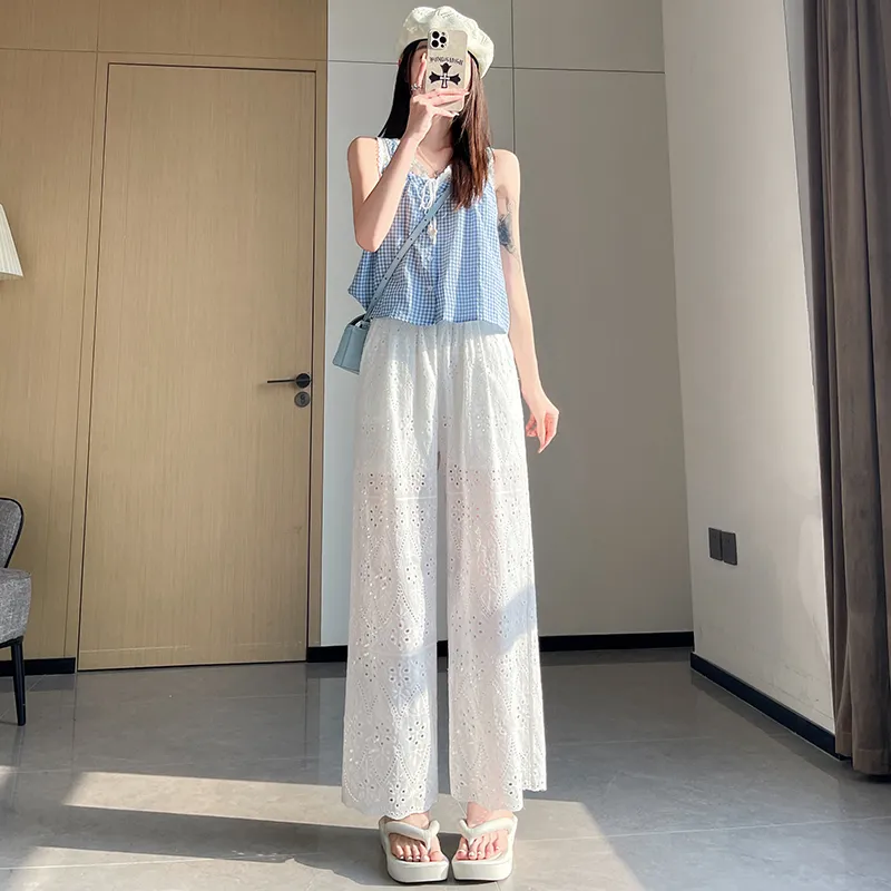 Flowers In Water Casual Pants Women's-5