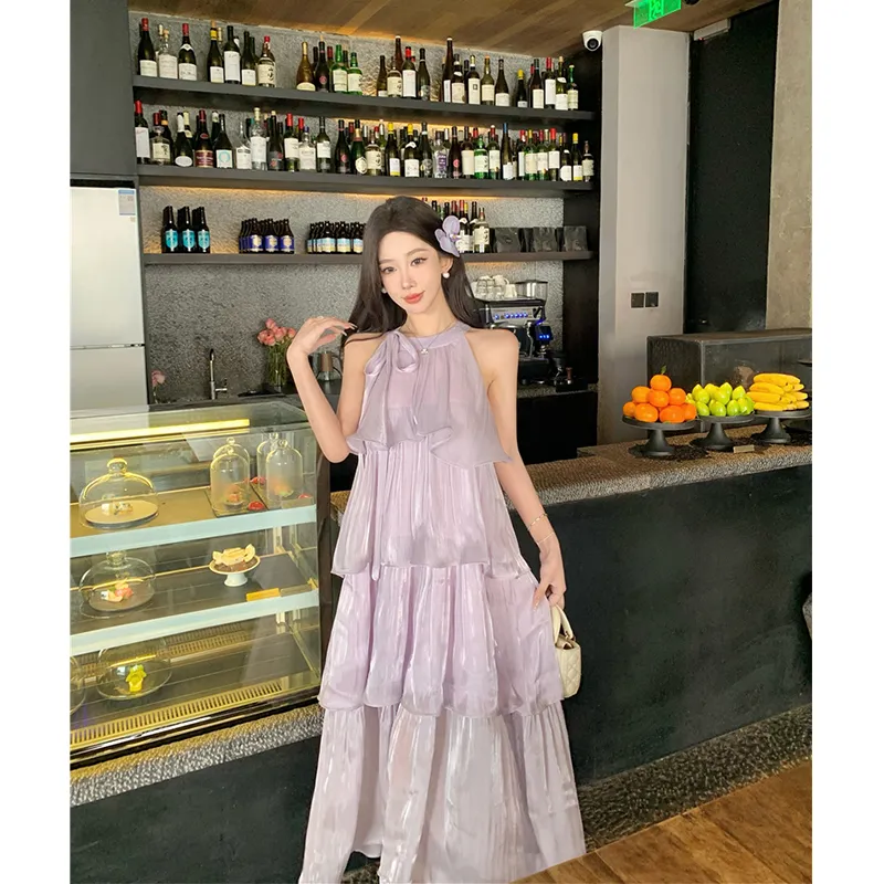 Flowers In Water Sleeveless Dress Women's-5