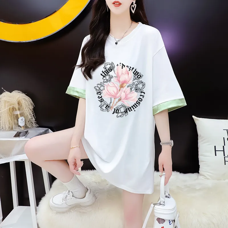 Flowers In Water Regular T Shirt Women's-3