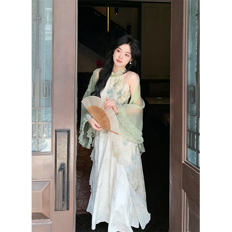 Flowers In Water Skirt Set Women's-2