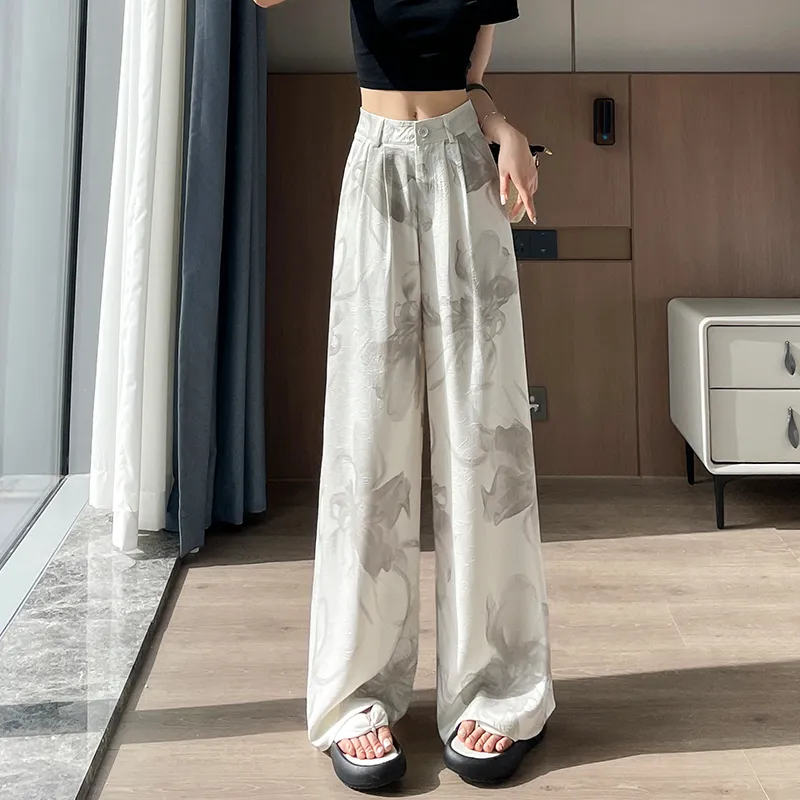 Flowers In Water Casual Pants Women's-3