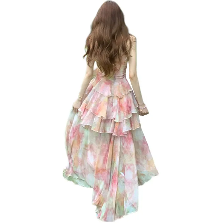 Flowers In Water Sleeveless Dress Women's-1