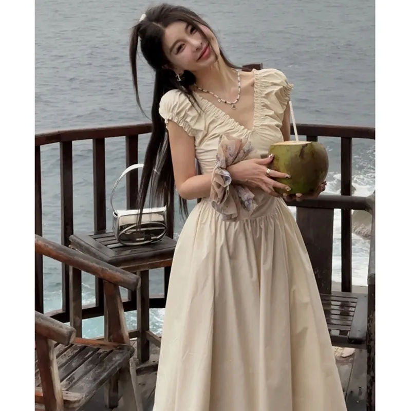 Flowers In Water Sleeveless Dress Women's-1