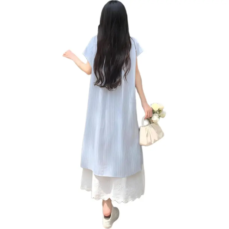 Flowers In Water Skirt Set Women's-0