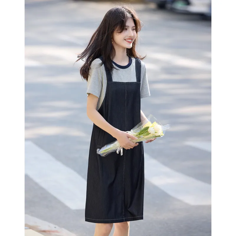 Flowers In Water Short Sleeved Dress Women's-5