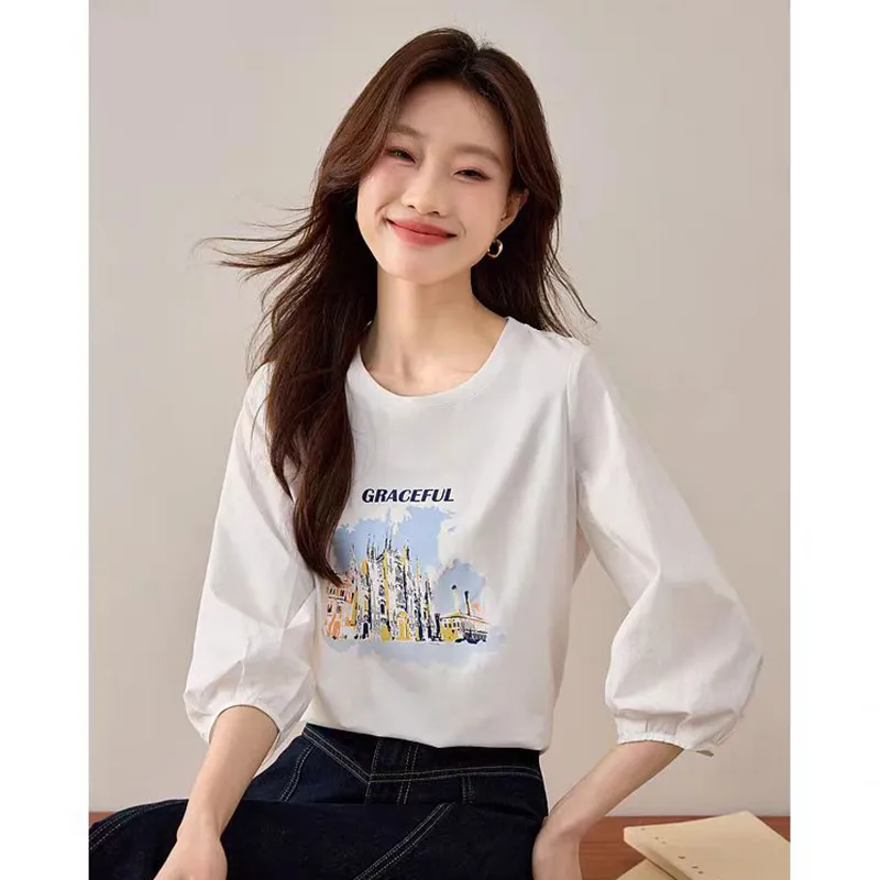 Flowers In Water Regular T Shirt Women's-4