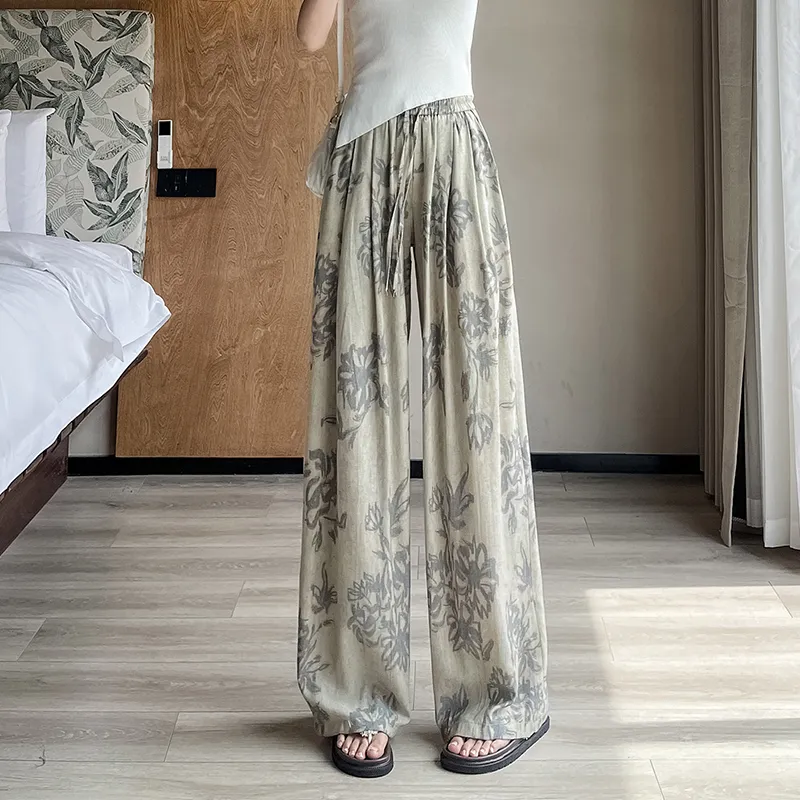 Flowers In Water Casual Pants Women's-10