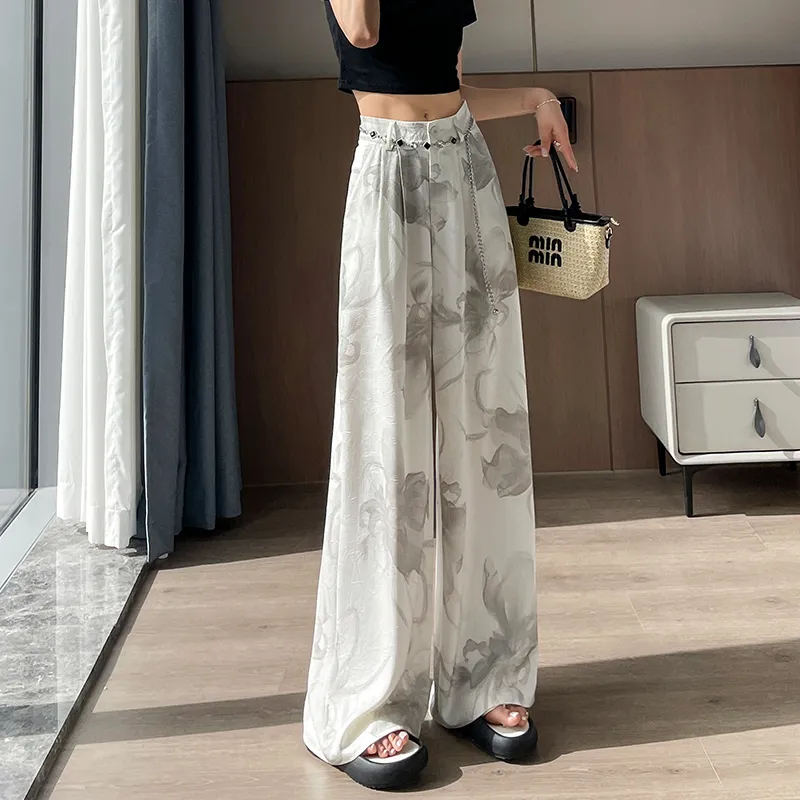 Flowers In Water Casual Pants Women's-2