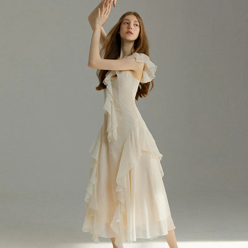 Flowers In Water Slip Dress Women's-4