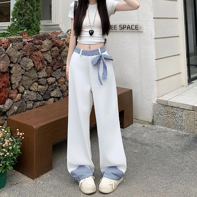 Flowers in water Jeans Women's White-5