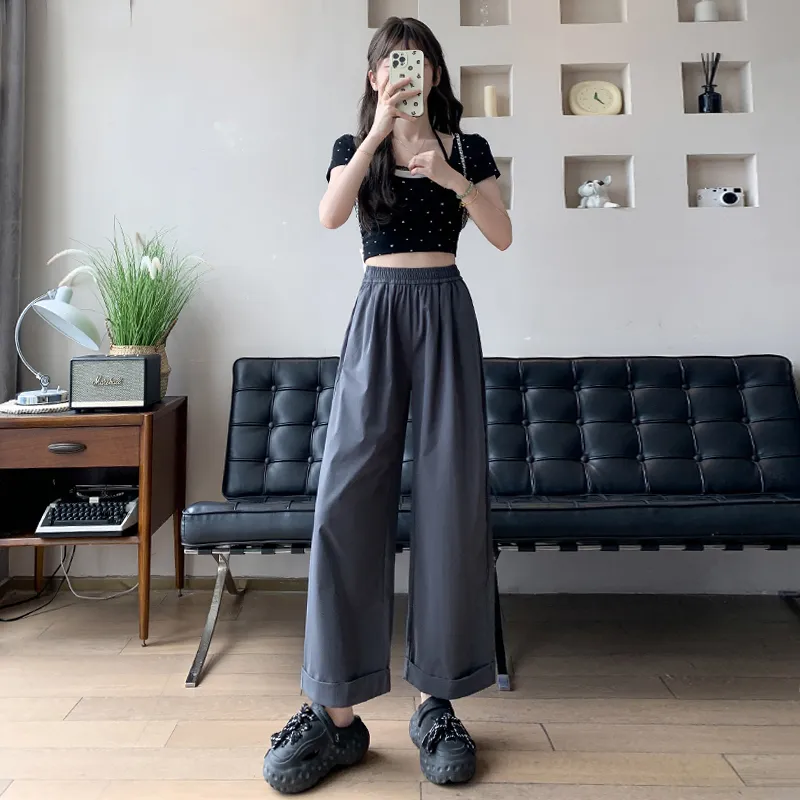 Flowers In Water Casual Pants Women's-19