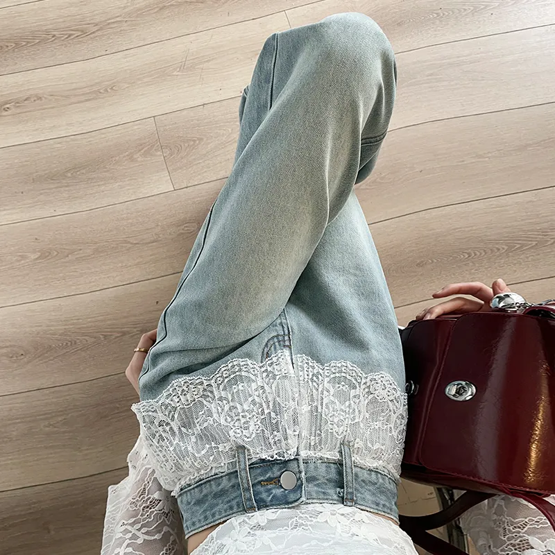 Flowers In Water Jeans Women's Light Blue-3