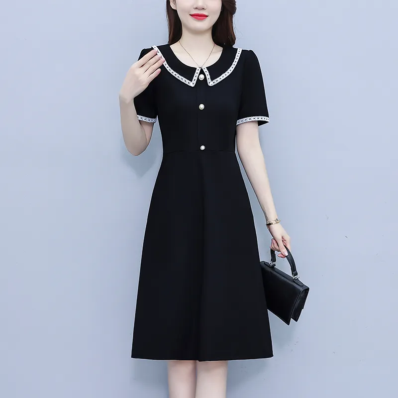 Flowers In Water Short Sleeved Dress Women's-3