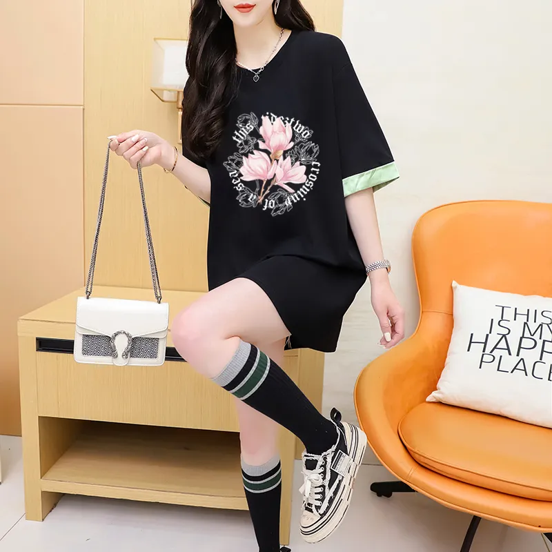 Flowers In Water Regular T Shirt Women's-10